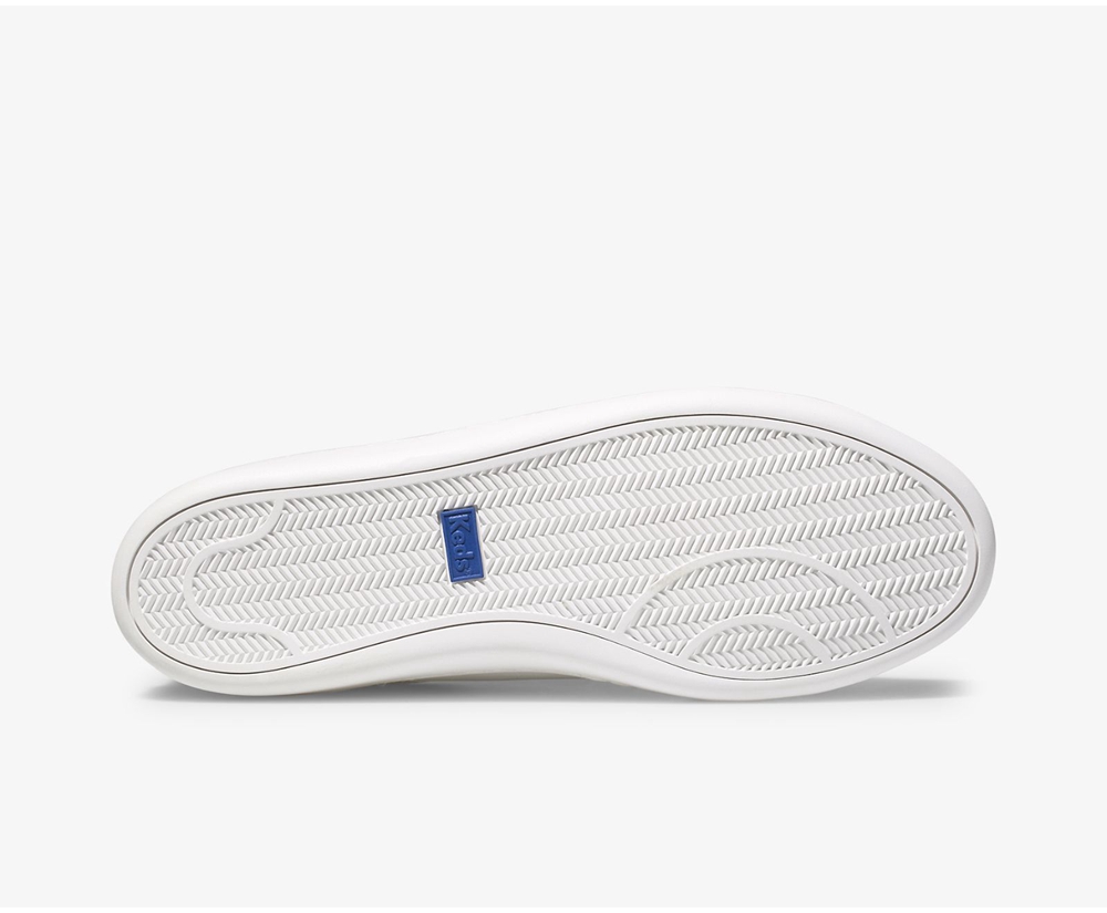 Tenis Keds Mujer Blancos - Kate Spade New York Ace Cuero Calf Hair - 6250-MBKYH